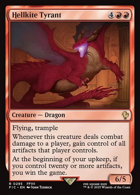 Hellkite Tyrant, carta Magic di tipo Creature — Dragon illustrata da John Tedrick