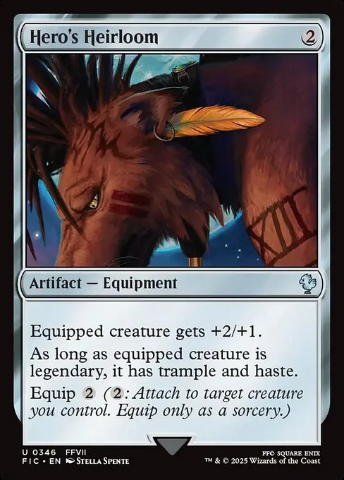 Hero's Heirloom, carta Magic di tipo Artifact — Equipment illustrata da Stella Spente