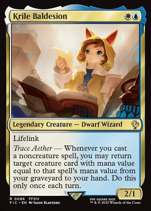Krile Baldesion, carta Magic di tipo Legendary Creature — Dwarf Wizard illustrata da Jason Kiantoro