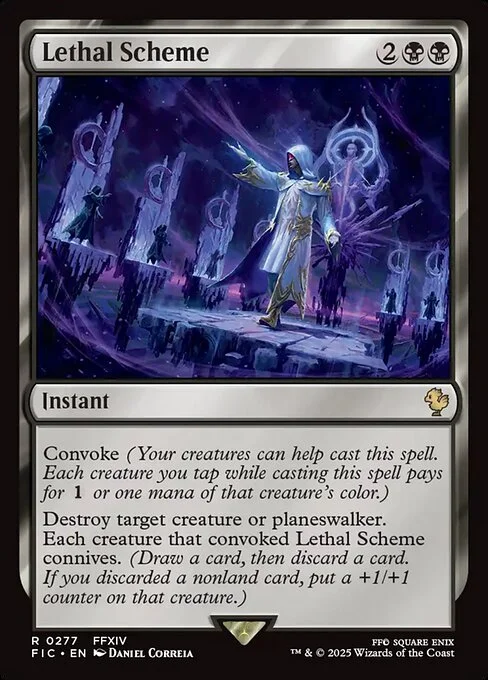 Lethal Scheme, carta Magic di tipo Instant illustrata da Daniel Correia