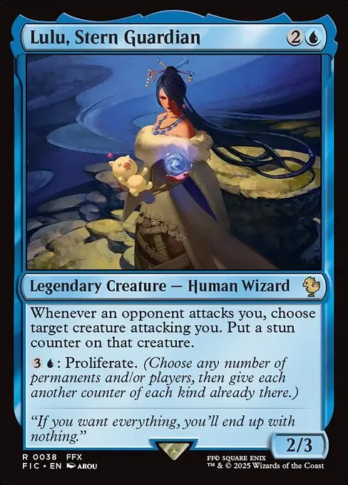 Lulu, Stern Guardian, carta Magic di tipo Legendary Creature — Human Wizard illustrata da Arou