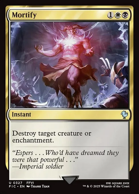 Mortify, carta Magic di tipo Instant illustrata da Thanh Tuấn
