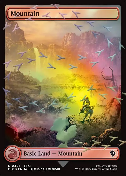 Mountain, carta Magic di tipo Basic Land — Mountain illustrata da Nao Miyoshi