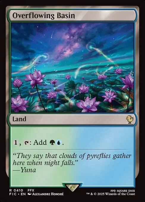 Overflowing Basin, carta Magic di tipo Land illustrata da Alexandre Honoré