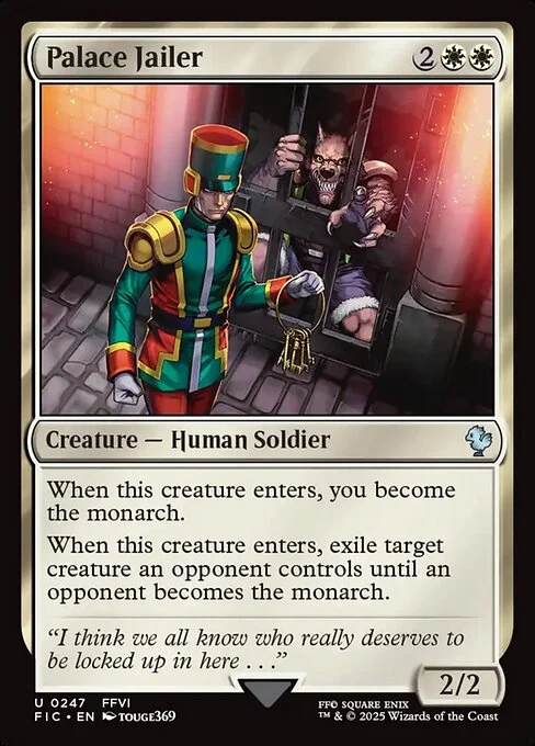 Palace Jailer, carta Magic di tipo Creature — Human Soldier illustrata da Touge369