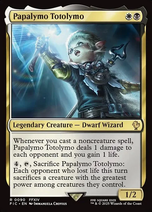 Papalymo Totolymo, carta Magic di tipo Legendary Creature — Dwarf Wizard illustrata da Immanuela Crovius
