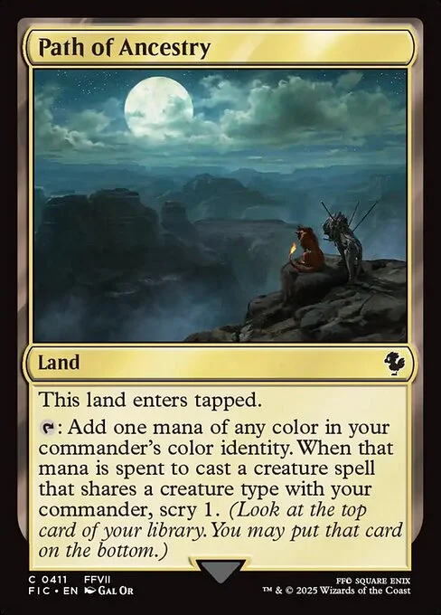 Path of Ancestry, carta Magic di tipo Land illustrata da Gal Or