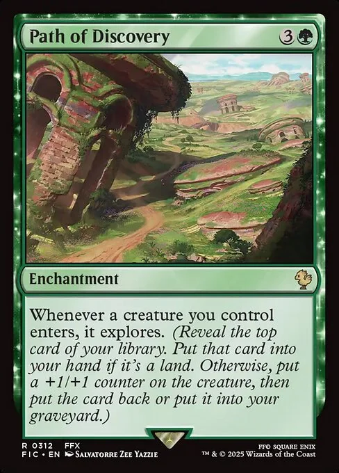 Path of Discovery, carta Magic di tipo Enchantment illustrata da Salvatorre Zee Yazzie