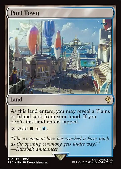 Port Town, carta Magic di tipo Land illustrata da Enora Mercier