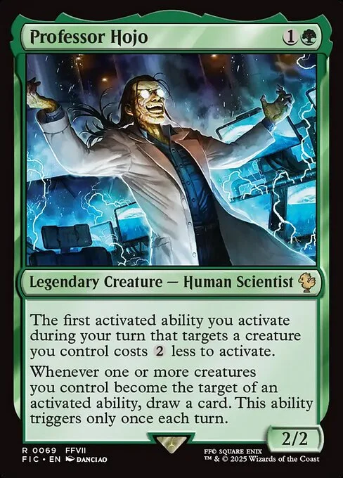 Professor Hojo, carta Magic di tipo Legendary Creature — Human Scientist illustrata da Danciao