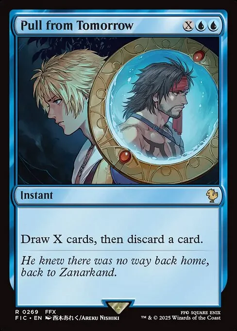 Pull from Tomorrow, carta Magic di tipo Instant illustrata da Areku Nishiki