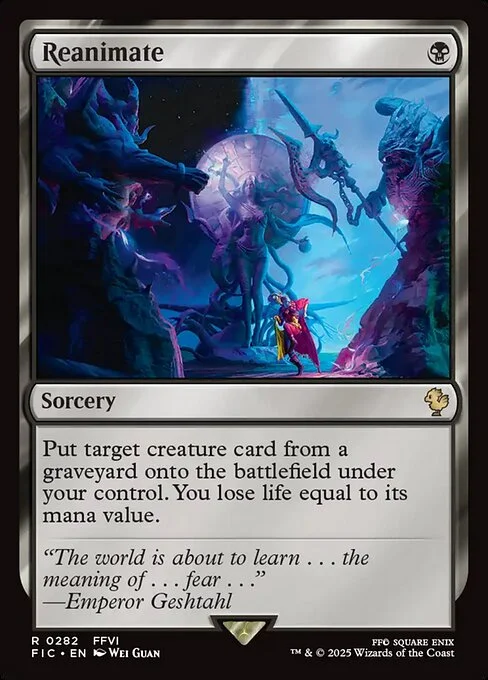 Reanimate, carta Magic di tipo Sorcery illustrata da Wei Guan