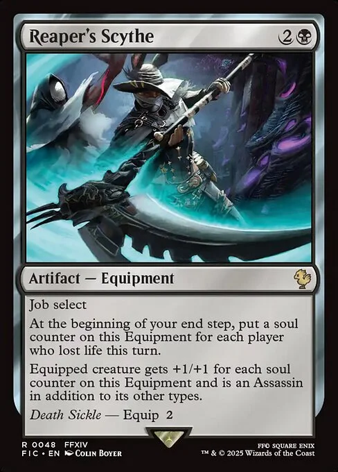 Reaper's Scythe, carta Magic di tipo Artifact — Equipment illustrata da Colin Boyer