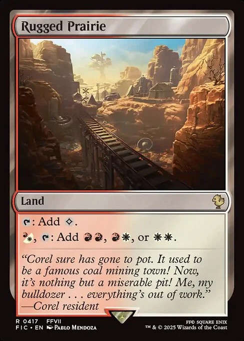 Rugged Prairie, carta Magic di tipo Land illustrata da Pablo Mendoza