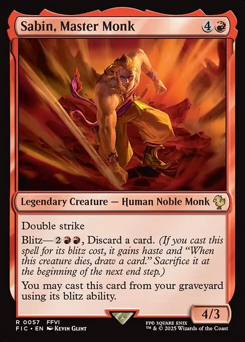 Sabin, Master Monk, carta Magic di tipo Legendary Creature — Human Noble Monk illustrata da Kevin Glint