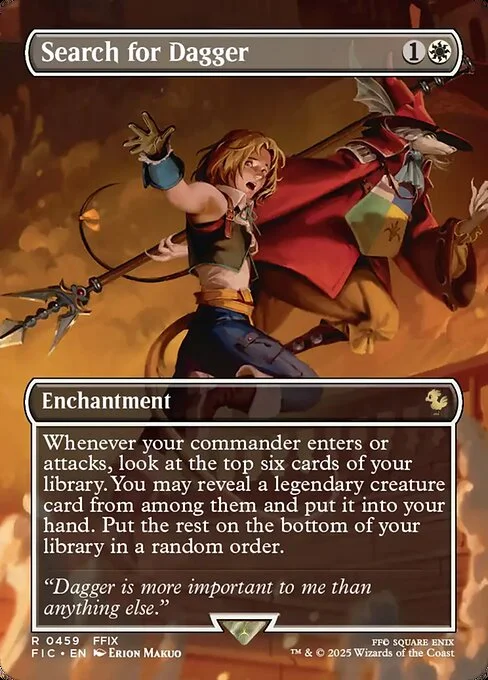 Search for Dagger, carta Magic di tipo Enchantment illustrata da Erion Makuo