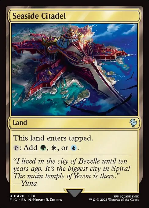 Seaside Citadel, carta Magic di tipo Land illustrata da Hristo D. Chukov
