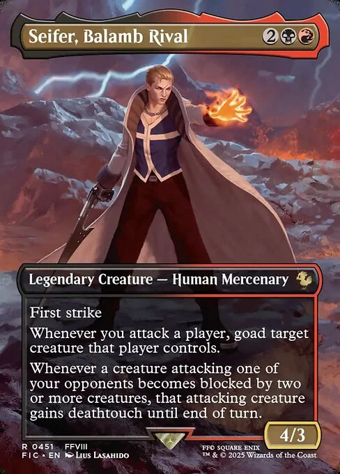 Seifer, Balamb Rival, carta Magic di tipo Legendary Creature — Human Mercenary illustrata da Lius Lasahido