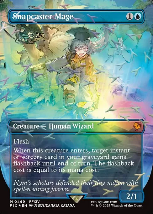 Snapcaster Mage, carta Magic di tipo Creature — Human Wizard illustrata da Canata Katana