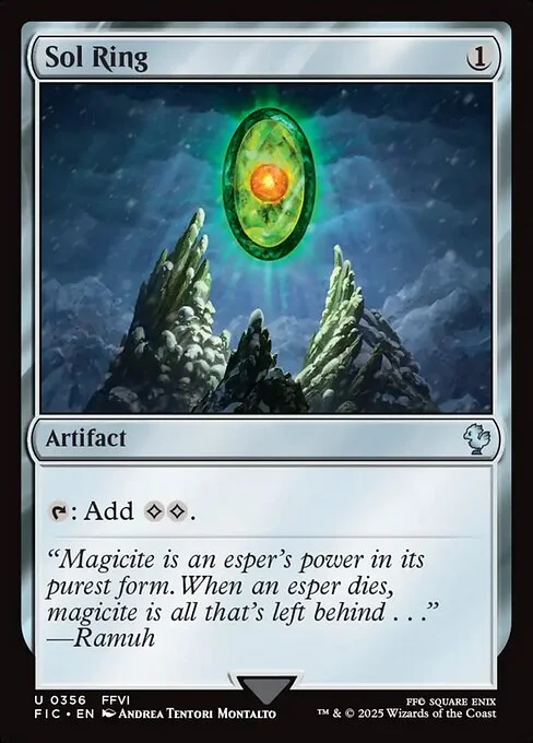 Sol Ring, carta Magic di tipo Artifact illustrata da Andrea Tentori Montalto