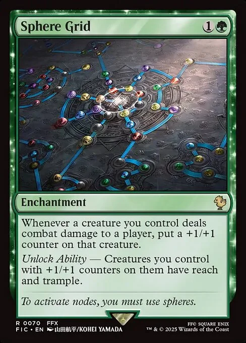 Sphere Grid, carta Magic di tipo Enchantment illustrata da KOHEI YAMADA