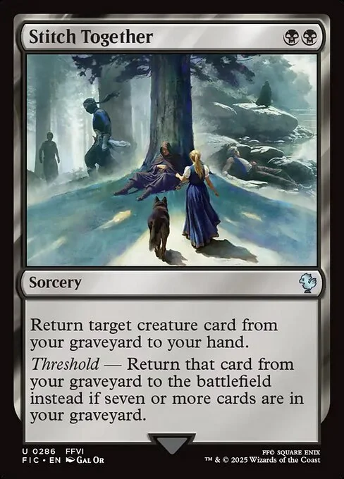 Stitch Together, carta Magic di tipo Sorcery illustrata da Gal Or