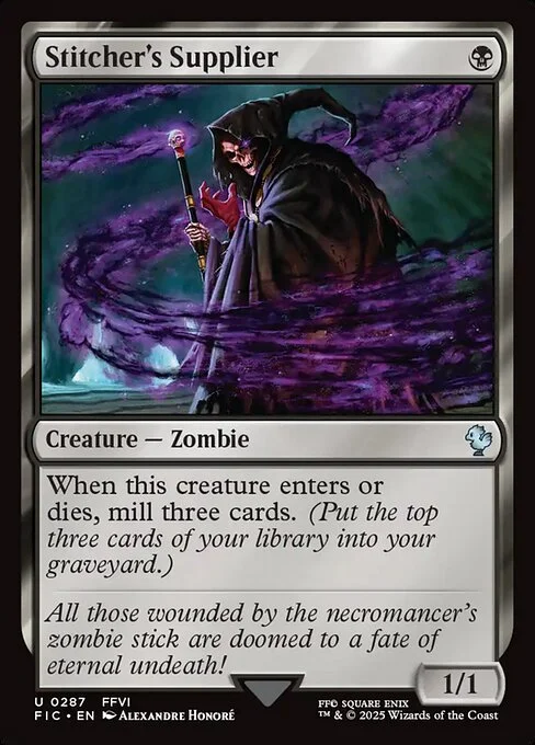 Stitcher's Supplier, carta Magic di tipo Creature — Zombie illustrata da Alexandre Honoré