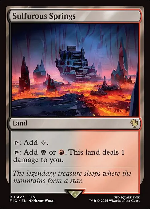 Sulfurous Springs, carta Magic di tipo Land illustrata da Henry Wong