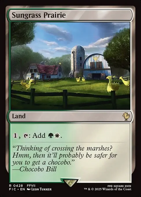 Sungrass Prairie, carta Magic di tipo Land illustrata da Leon Tukker