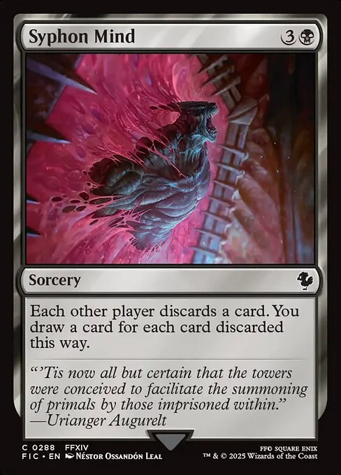 Syphon Mind, carta Magic di tipo Sorcery illustrata da Néstor Ossandón Leal