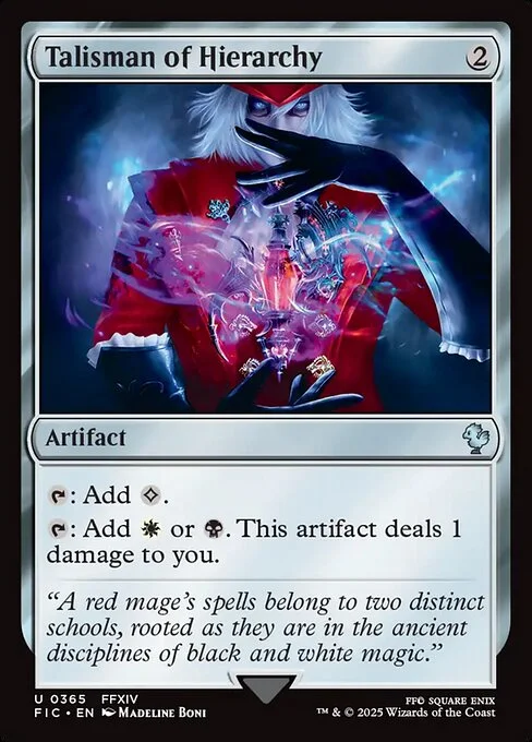 Talisman of Hierarchy, carta Magic di tipo Artifact illustrata da Madeline Boni