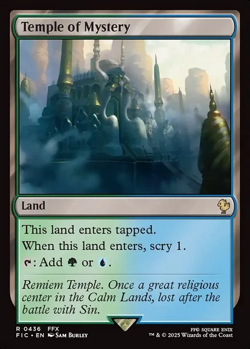 Temple of Mystery, carta Magic di tipo Land illustrata da Sam Burley