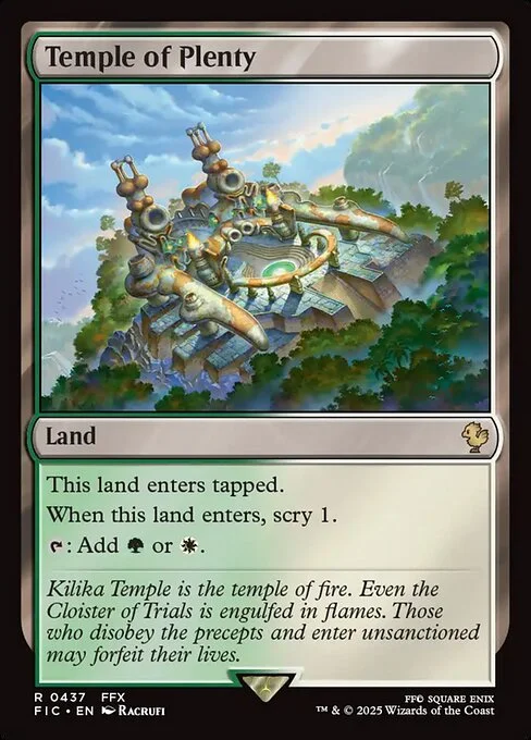 Temple of Plenty, carta Magic di tipo Land illustrata da Racrufi
