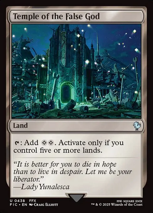 Temple of the False God, carta Magic di tipo Land illustrata da Craig Elliott