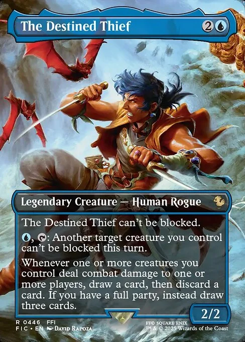 The Destined Thief, carta Magic di tipo Legendary Creature — Human Rogue illustrata da David Rapoza