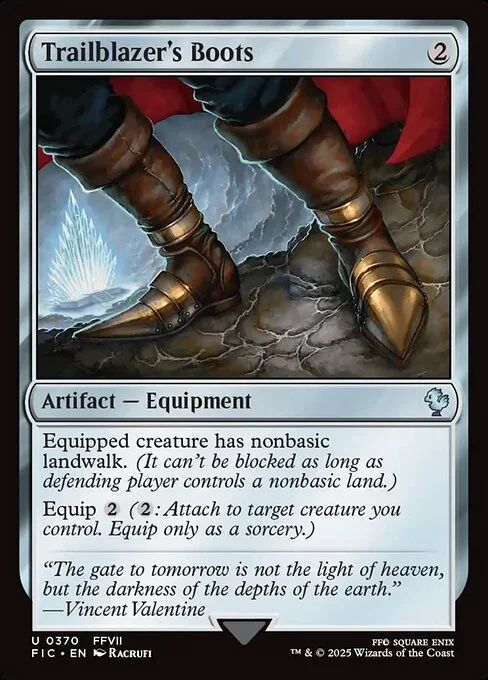 Trailblazer's Boots, carta Magic di tipo Artifact — Equipment illustrata da Racrufi