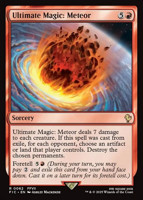 Ultimate Magic: Meteor, carta Magic di tipo Sorcery illustrata da Ashley Mackenzie