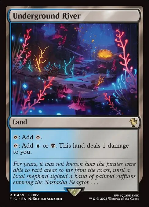 Underground River, carta Magic di tipo Land illustrata da Shahab Alizadeh