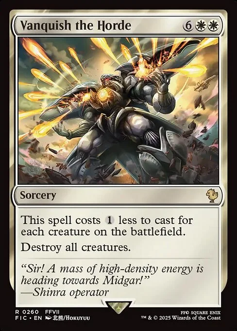Vanquish the Horde, carta Magic di tipo Sorcery illustrata da Hokuyuu