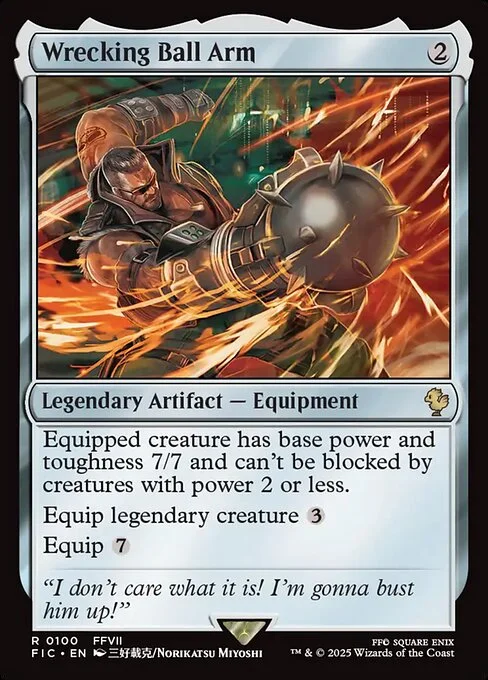 Wrecking Ball Arm, carta Magic di tipo Legendary Artifact — Equipment illustrata da Norikatsu Miyoshi