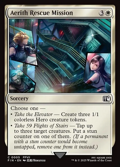Aerith Rescue Mission, carta Magic di tipo Sorcery illustrata da Hokuyuu