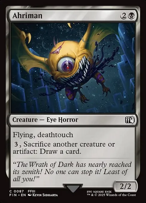 Ahriman, carta Magic di tipo Creature — Eye Horror illustrata da Kevin Sidharta