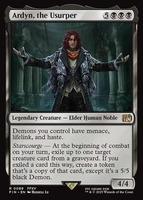 Ardyn, the Usurper, carta Magic di tipo Legendary Creature — Elder Human Noble illustrata da Russell Dongjun Lu