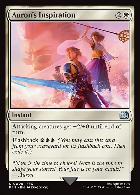 Auron's Inspiration, carta Magic di tipo Instant illustrata da Fang Xinyu