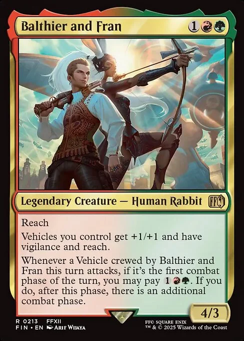 Balthier and Fran, carta Magic di tipo Legendary Creature — Human Rabbit illustrata da Arif Wijaya