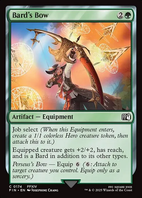Bard's Bow, carta Magic di tipo Artifact — Equipment illustrata da Josephine Chang