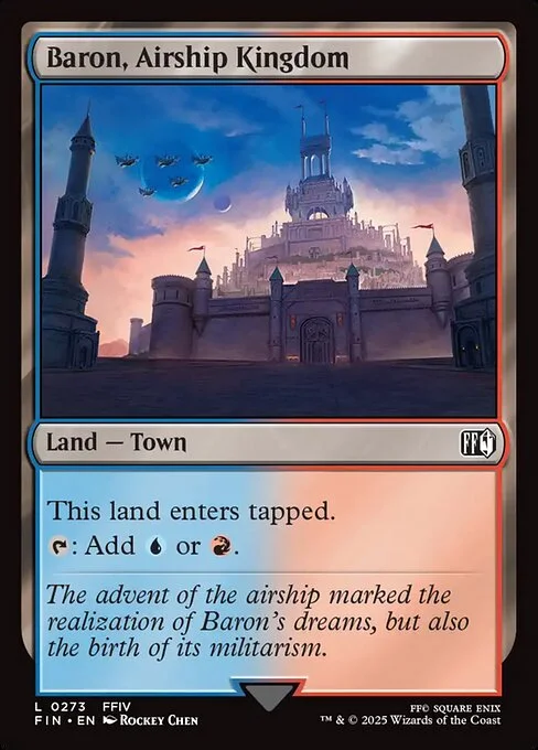 Baron, Airship Kingdom, carta Magic di tipo Land — Town illustrata da Rockey Chen
