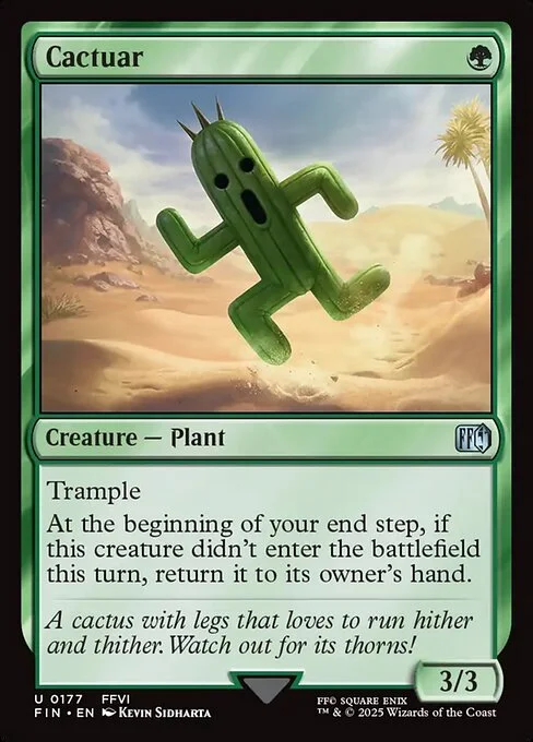 Cactuar, carta Magic di tipo Creature — Plant illustrata da Kevin Sidharta