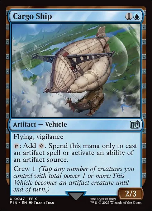 Cargo Ship, carta Magic di tipo Artifact — Vehicle illustrata da Thanh Tuấn