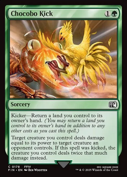 Chocobo Kick, carta Magic di tipo Sorcery illustrata da Ben Wootten